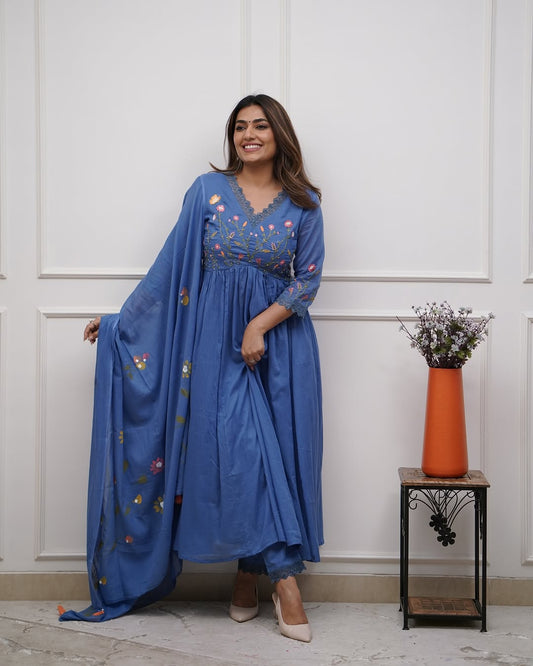Beautiful embroidery and sequence work Set For Women