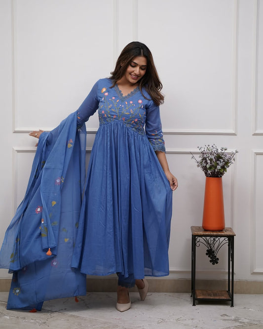 Beautiful embroidery and sequence work Set For Women